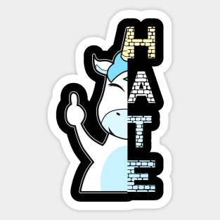 Unicorn Hate Sticker